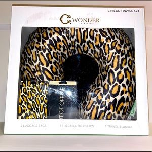 Cheetah Print 4-Piece Travel Set